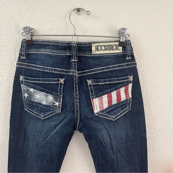 Rock & Roll Cowgirl Skinny Jeans Stars and Stripes - Picture 9 of 11